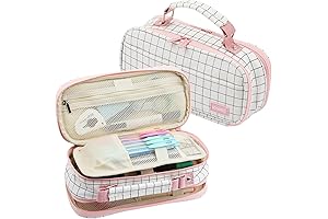 Easthill Pencil Case White: Spacious, Durable, and Stylish