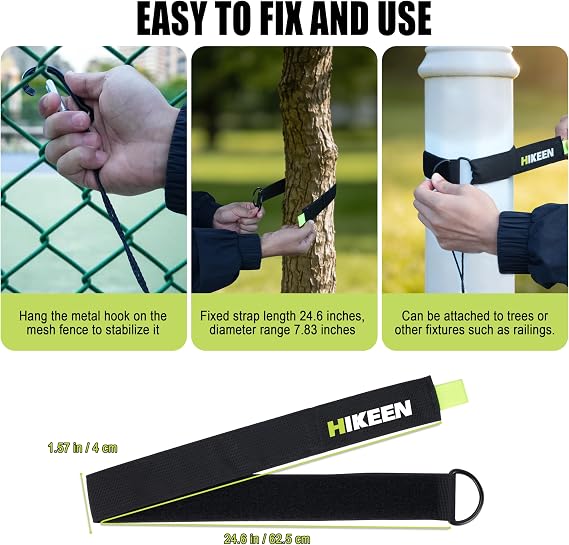 Hikeen Baseball Batting Trainer,Hitting Practice Equipment with 20m Rope,Outdoor Level Rebound Swing Trainer for All Age