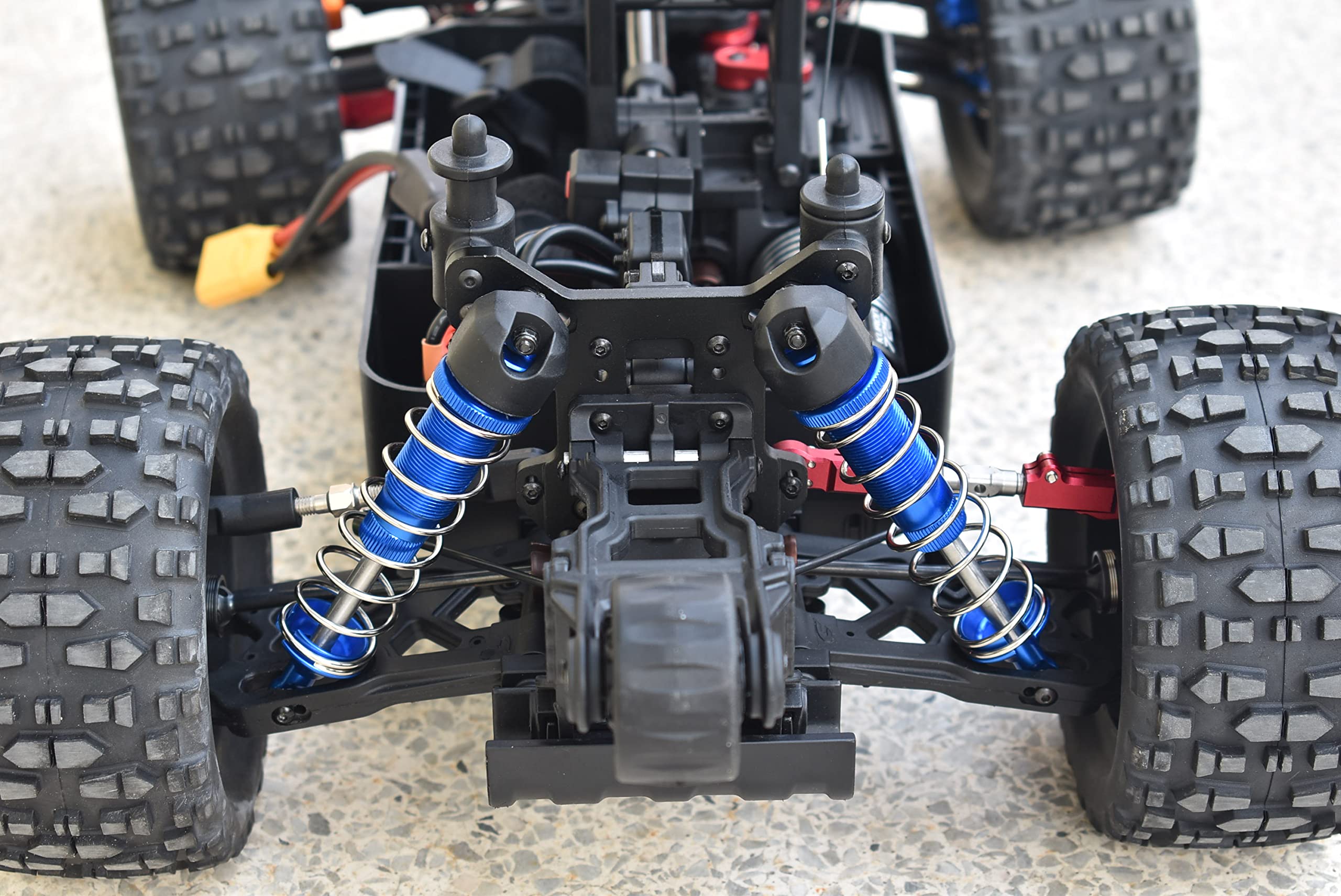 Juego De 4 Amortiguadores De Aleación De Aluminio Ajustables De 55 Mm Para Coche RC TT-02, Color Azul