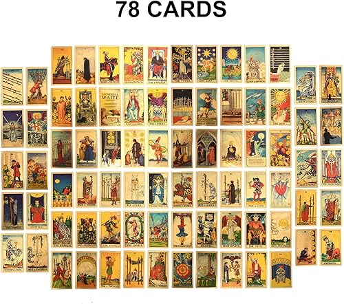Miniatura 6 de Leapblue - Cartas de tarot originales con guía para principiantes holográficas hechas de PVC impermeable baraja de 78 cartas clásicas de tarot