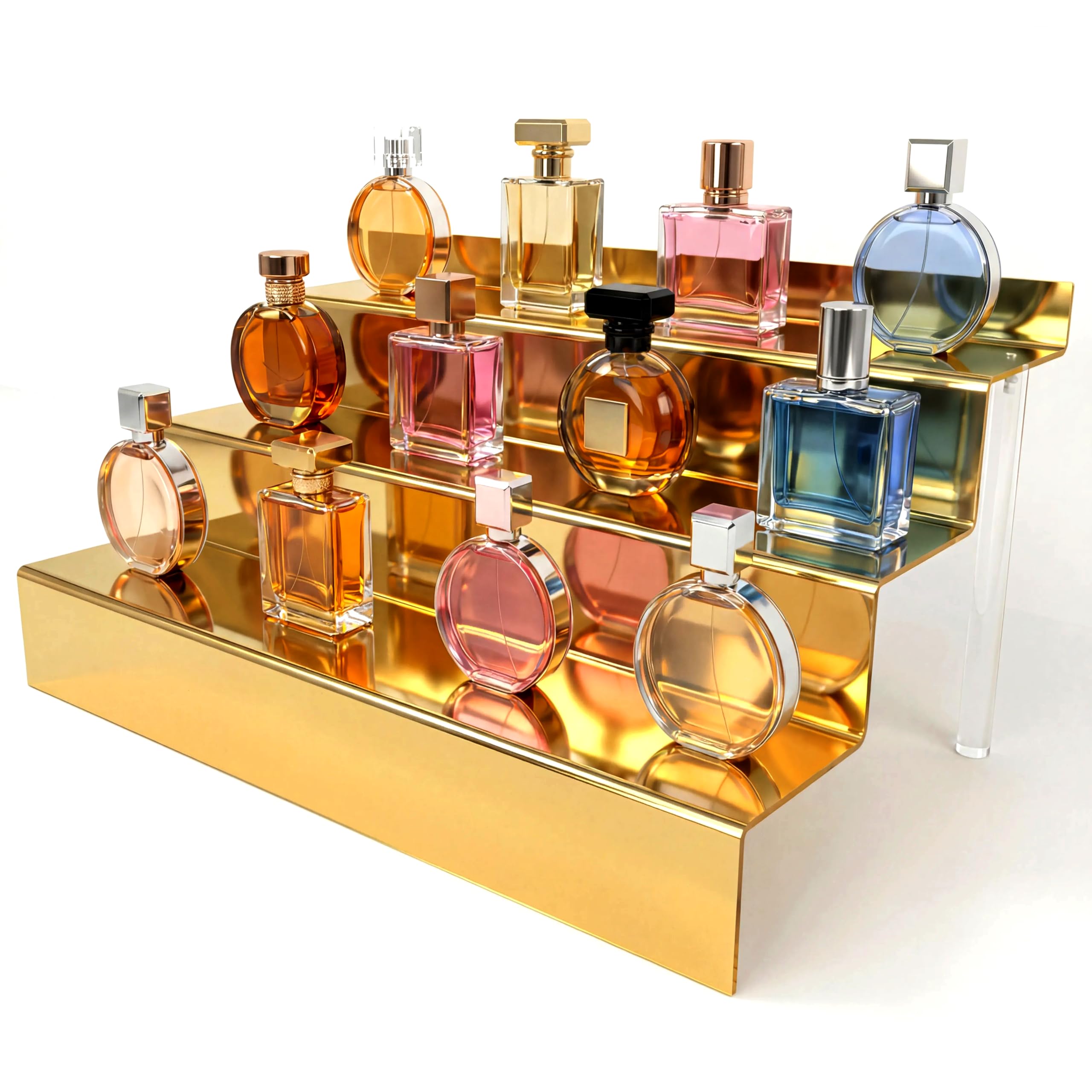 Amazon.com: YMVV 12 IN Mirror Gold Acrylic 3 Tier Display Riser