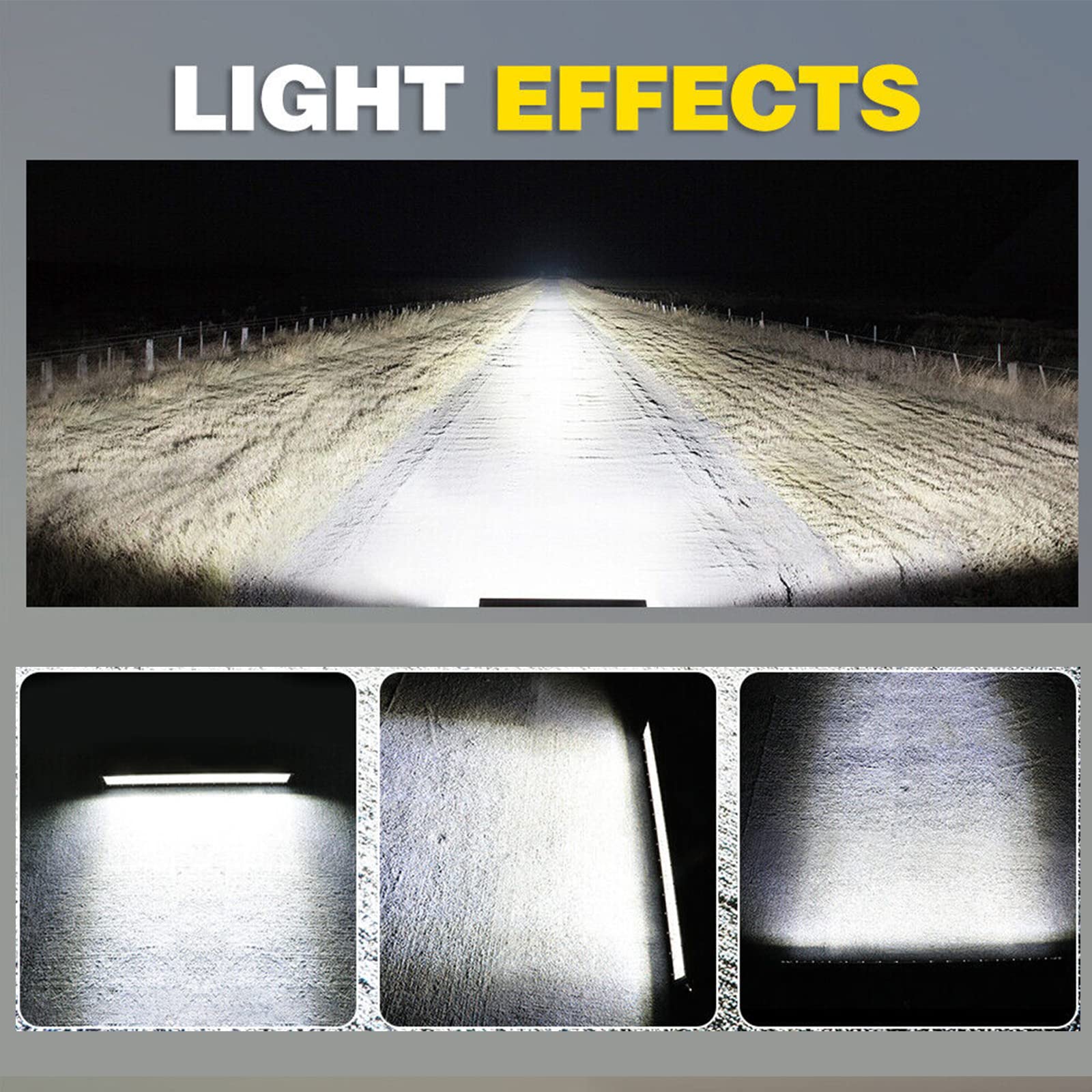 PICAA Barre LED 86 cm 34 Pouces 468W Rampe LED 4x4 avec Faisceau Kit 12V