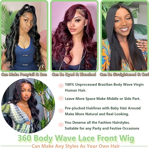 Miniatura 5 de Pelucas de cabello humano ondulado 360 con encaje frontal, pelucas de cabello humano prearrancado con abuelitos, color natural, pelucas de cabello