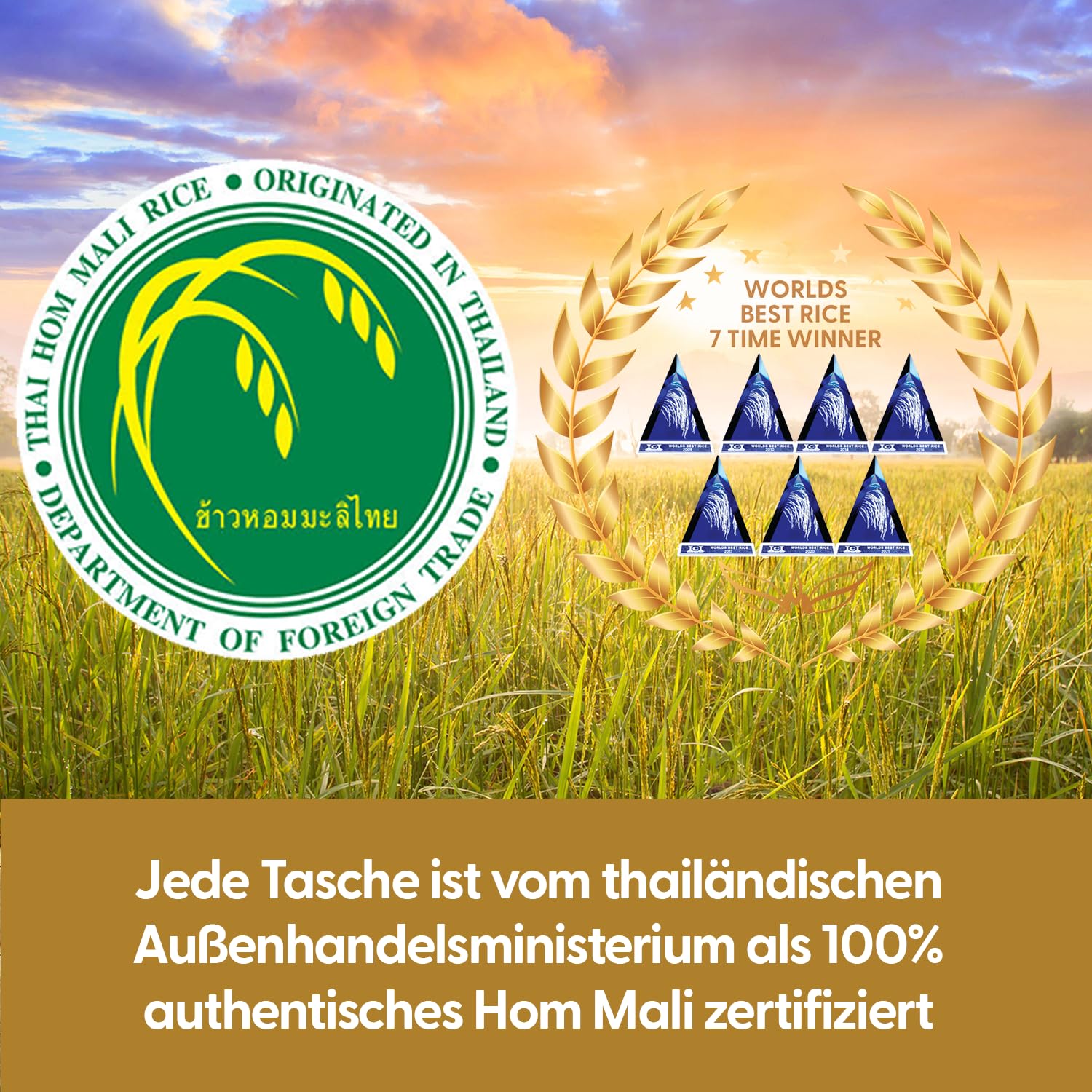 Yum Asia Thai Hom Mali Premium Weißer Jasminreis – 5kg