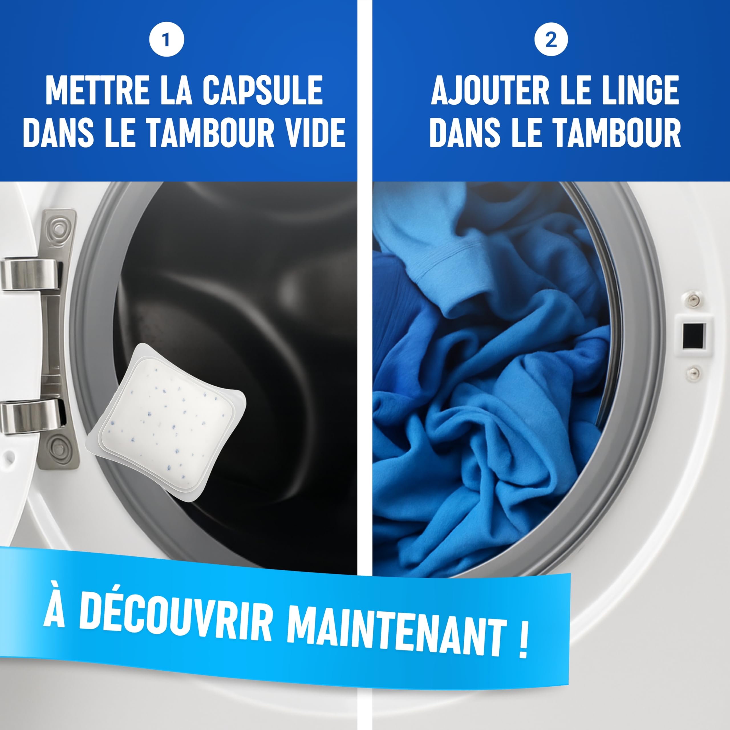 Cleanerist - Lessive en capsules tout-en-1 – 550 lavages (550 pods / 10 kg) – lessive universelle pour blanc, couleurs et linge clair – poudre soluble rapide – parfum frais
