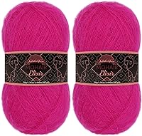 Vista 12 de JubileeYarn Mohair Elixir Yarn - 50g/ovillo Mezcla de lana para bebé - Azul Laguna - 4 ovillos