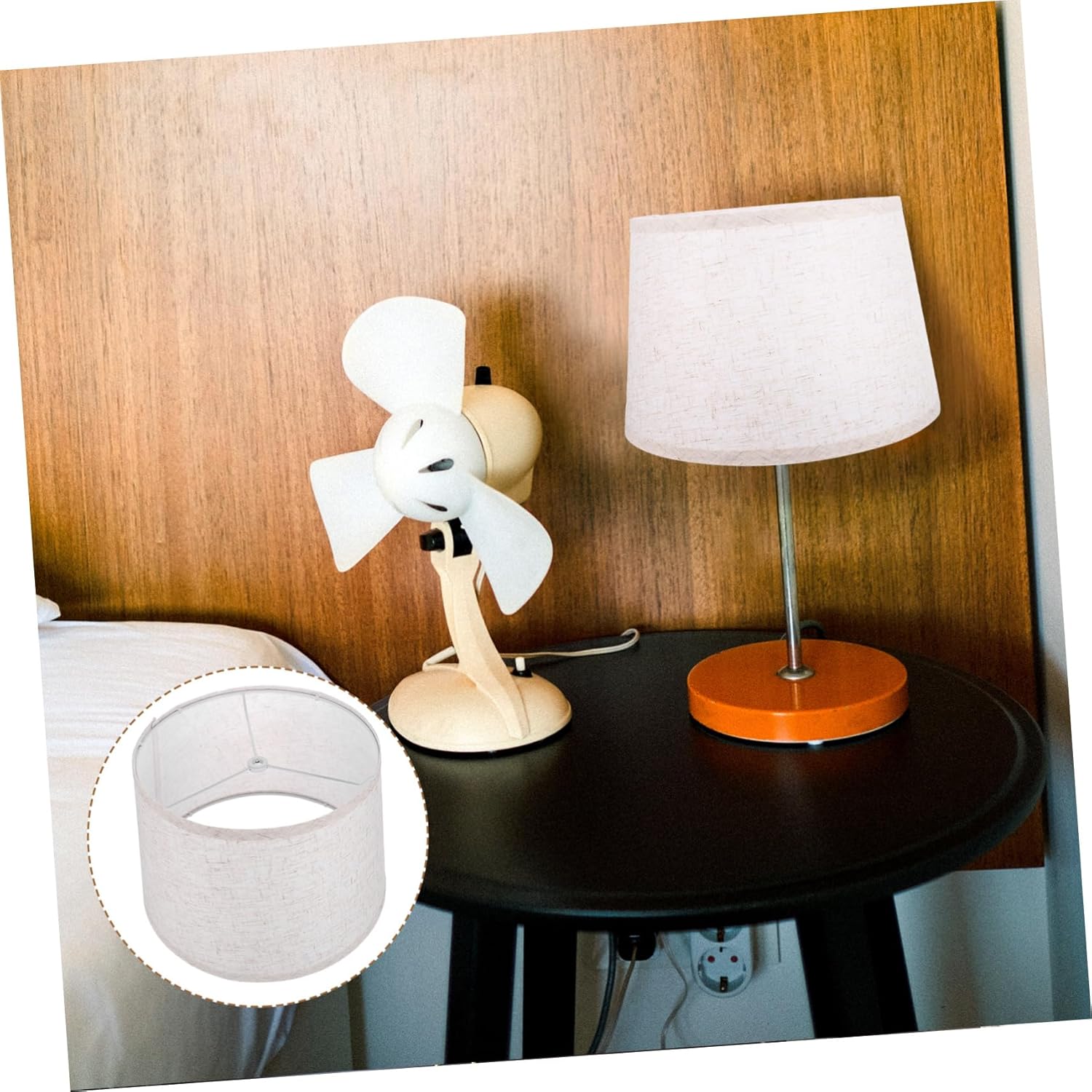Replacement Lampshade for Desk Lamp Fabric Barrel Lampshade Bedside Lamp Cover Light Shade