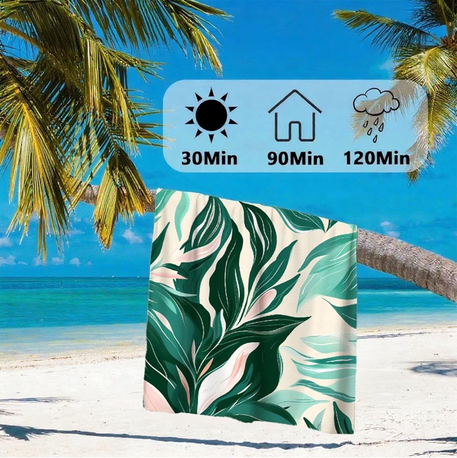 Beach Towel 90x180cm Bath Towels, Quick Dry Microfiber Towel, Sand Free, Super Absorbent, Lightweight, Compact Design, Towels for Bathroom Travel, Pool, Gym, Camping, Beach Vacation Essentials A2-295