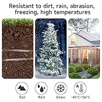 Vista 5 de Cable SPT-2 de 50 pies con certificación UL 18/2, conexión eléctrica, calibre 18, 2 conductores, cable de cobre trenzado de 2 pines con 4 enchufes