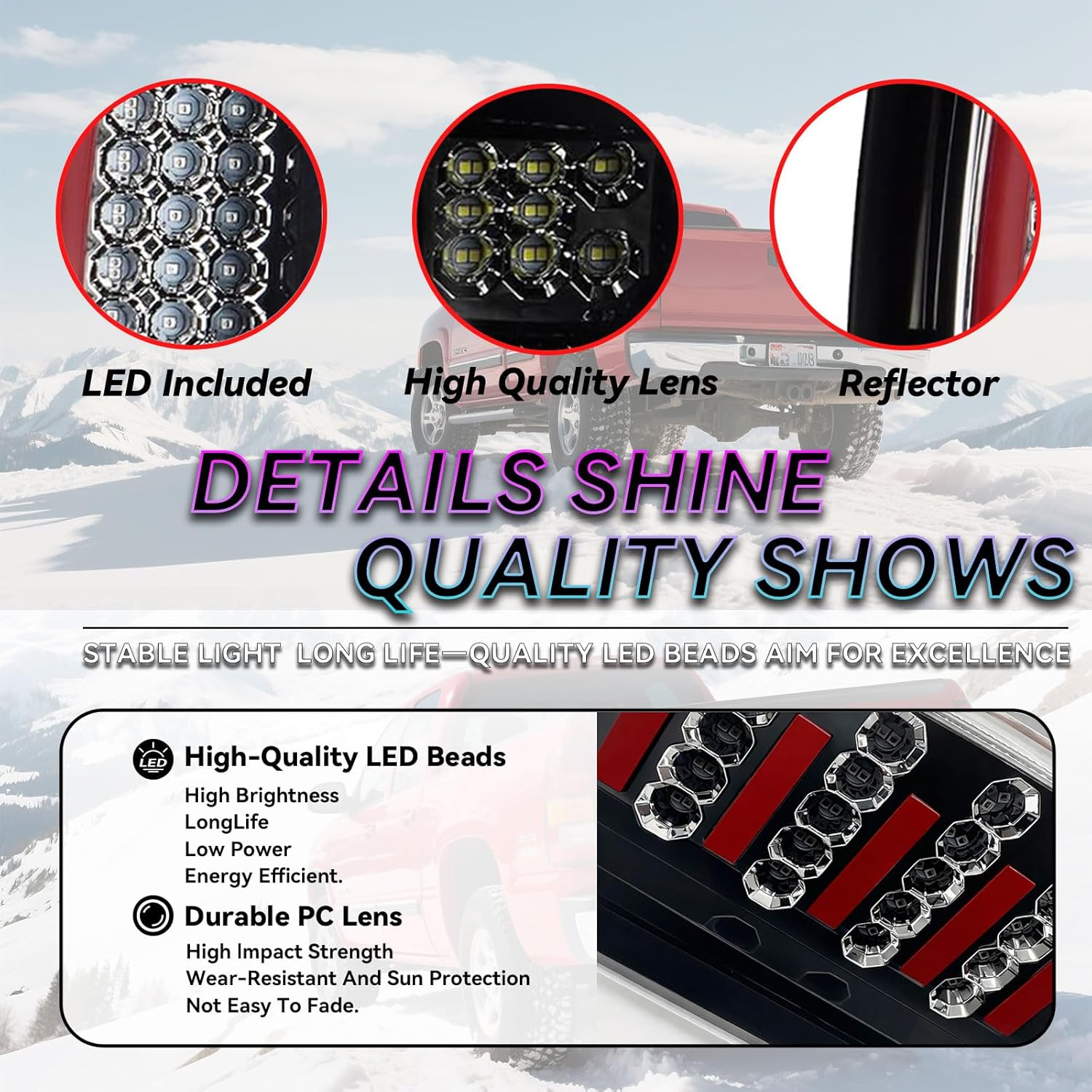 all-in-one LED Tail Light for Chevy Silverado 1500(2014-2018),for Silverado 2500HD & 3500HD & GMC Sierra 3500HD(2015-2018),Upgraded Version Rear Taillight Assembly.