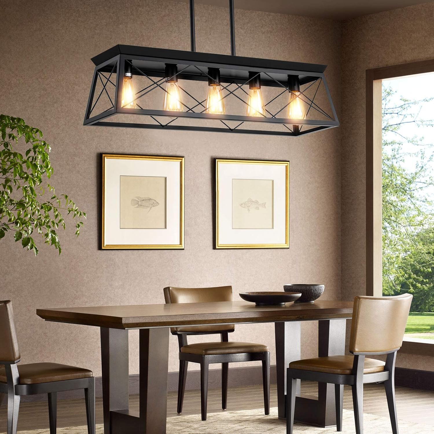 Bеѕt Rеvіеw Kitchen Island Lighting, Farmhouse Chandelier, Licperron 5-Light Chandeliers for Dining Room, Kitchen, Bar