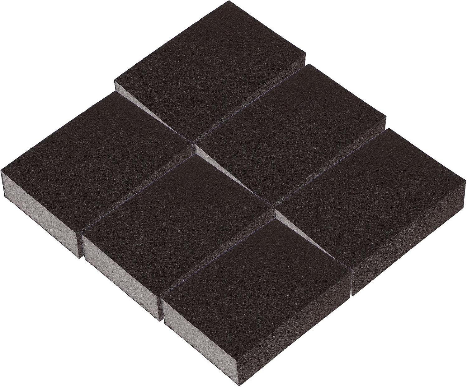 6pcs Low-Density 120# Grit Grinding Blocks Polishing Sponges Elastic Sanding Sponge Blocks for Wood Finishing and Buffing