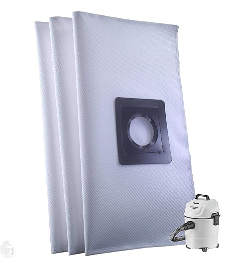 RODAK Set of 3 Dust Bags Compatible with Karchre WD1, Tear Resistant, 3-Ply Dust Bags Provides an Advanced Filtration on Micro-Level Compared to 2 Ply Paper Filters