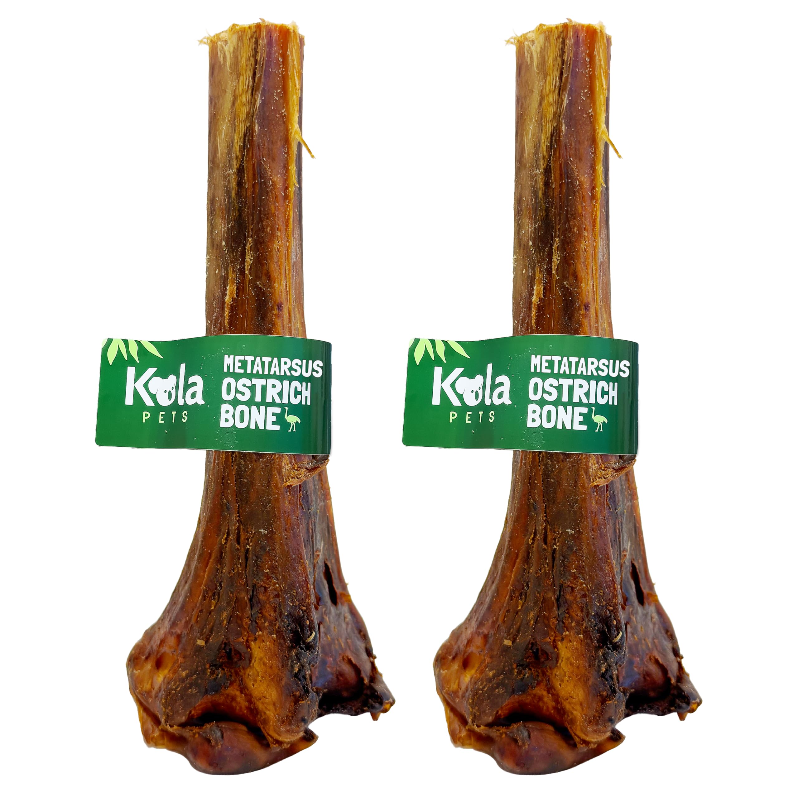 Metatarsus Ostrich Bones For Dogs - 100% Natural Long-Lasting Dog Chew Puppy Bones & Dog Bone for Large Dogs (Pack of 2)