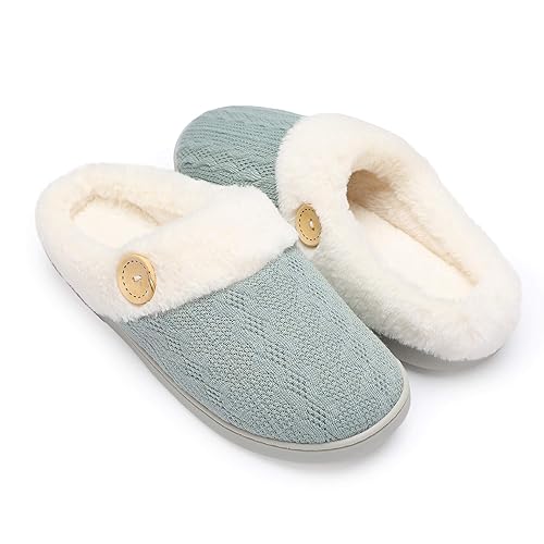 Chantomoo Womens Slipper Warm Comfy Memory Foam House Slippers Knitted