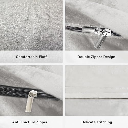 Miniatura 6 de Funda gigante para silla de puf para adultos (sin relleno, solo funda) 6 pies, cómoda funda de terciopelo holandés grande, puf  Funda de sofá