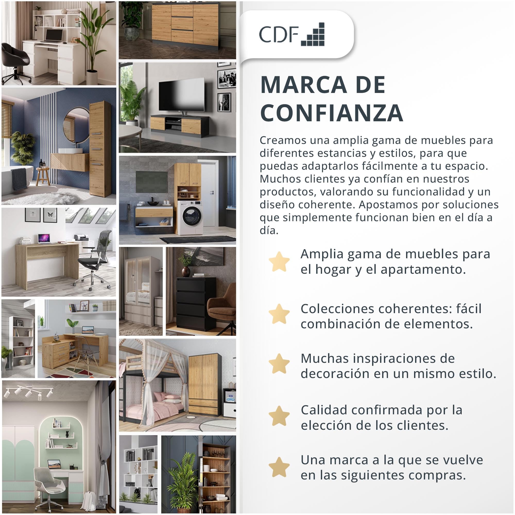 CDF Mueble Alto para Lavadora Secadora Armario Alto de Baño WC Cocina con 4 Estantes 2 Puertas Columna Organizador Cosméticos Detergente Estantería Moderna – Roble Artisan