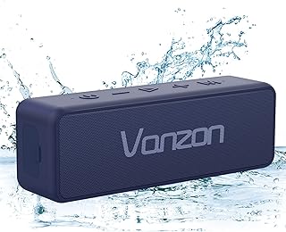 Vanzon Bluetooth Speakers, V40 Wireless Portable Bluetooth Speaker V5.0 with IPX7 Waterproof,24H Playtime,24W Stereo Sound, TWS Dual Pairing and RGB Lights, Suitable for Home/Outdoor/Travel