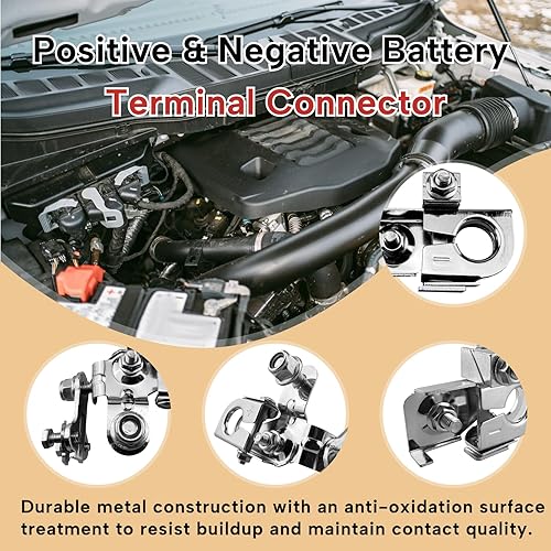 Miniatura 3 de Reemplazo del conector de terminal de batería positivo y negativo para Ford F-150 2011-2017 para Ford Edge 2011-2014 Ajuste para Lincoln MKX