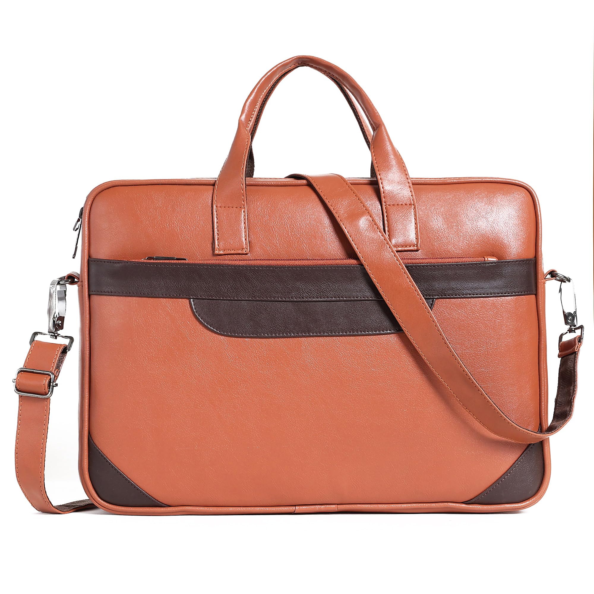 bagneeds Executive Vegan Leather Laptop Messenger Bag Stylish Chevron Pattern Office Bag Padded 16” Laptop Sleeve with Adjustable Shoulder Strap for Business & Travel-picture-34
