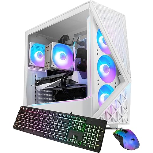 iBUYPOWER Slate Gaming PC Desktop Computer AMD Ryzen 5 8400F CPU, NVIDIA GeForce RTX 5060 8GB GPU, 16GB DDR5 RGB 5200MHz RAM, 1TB NVMe SSD, Windows 11 Home, Gamer Keyboard and Mouse - SWA5N5601