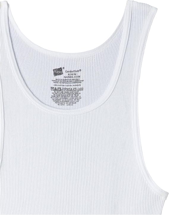 Hanes Men's Cotton Tank Undershirts Pack, Moisture-Wicking Ribbed Tanks, lightweight Cotton Tank Undershirts, 3-Pack