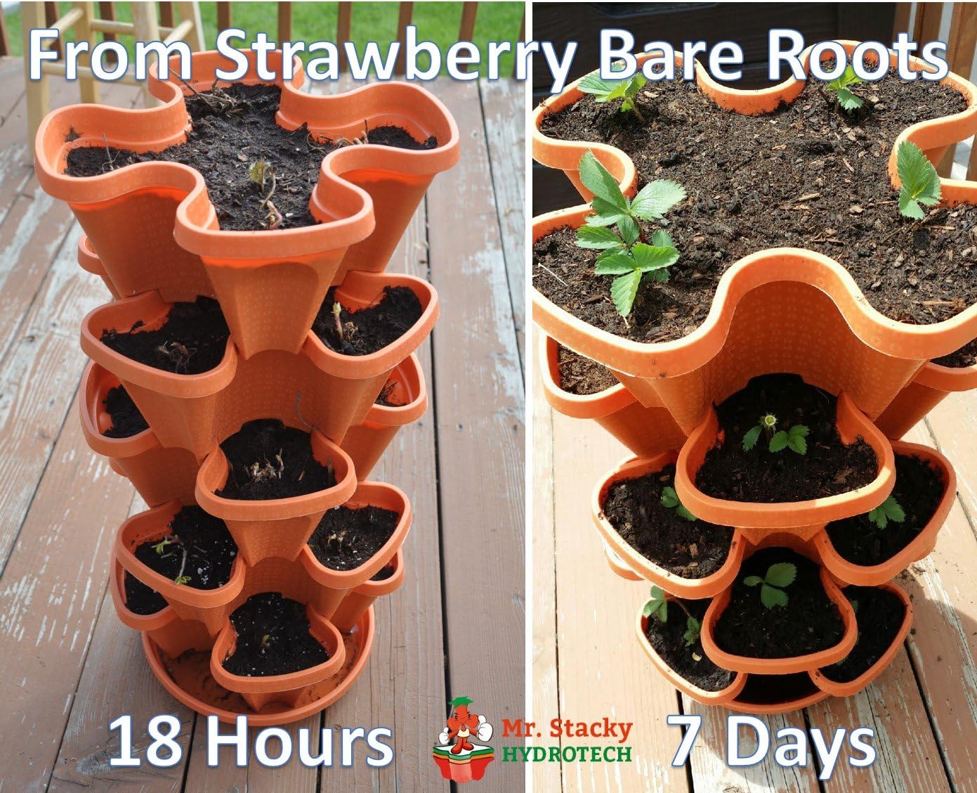 Mr. Stacky TC-1 Planter, Terra Cotta