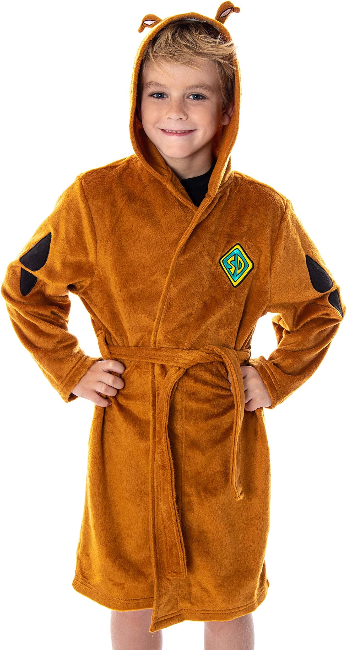 INTIMOScooby Doo Unisex Kids I Am Scooby Character Costume Ultra-Soft Plush Bathrobe Robe For Boys And Girls