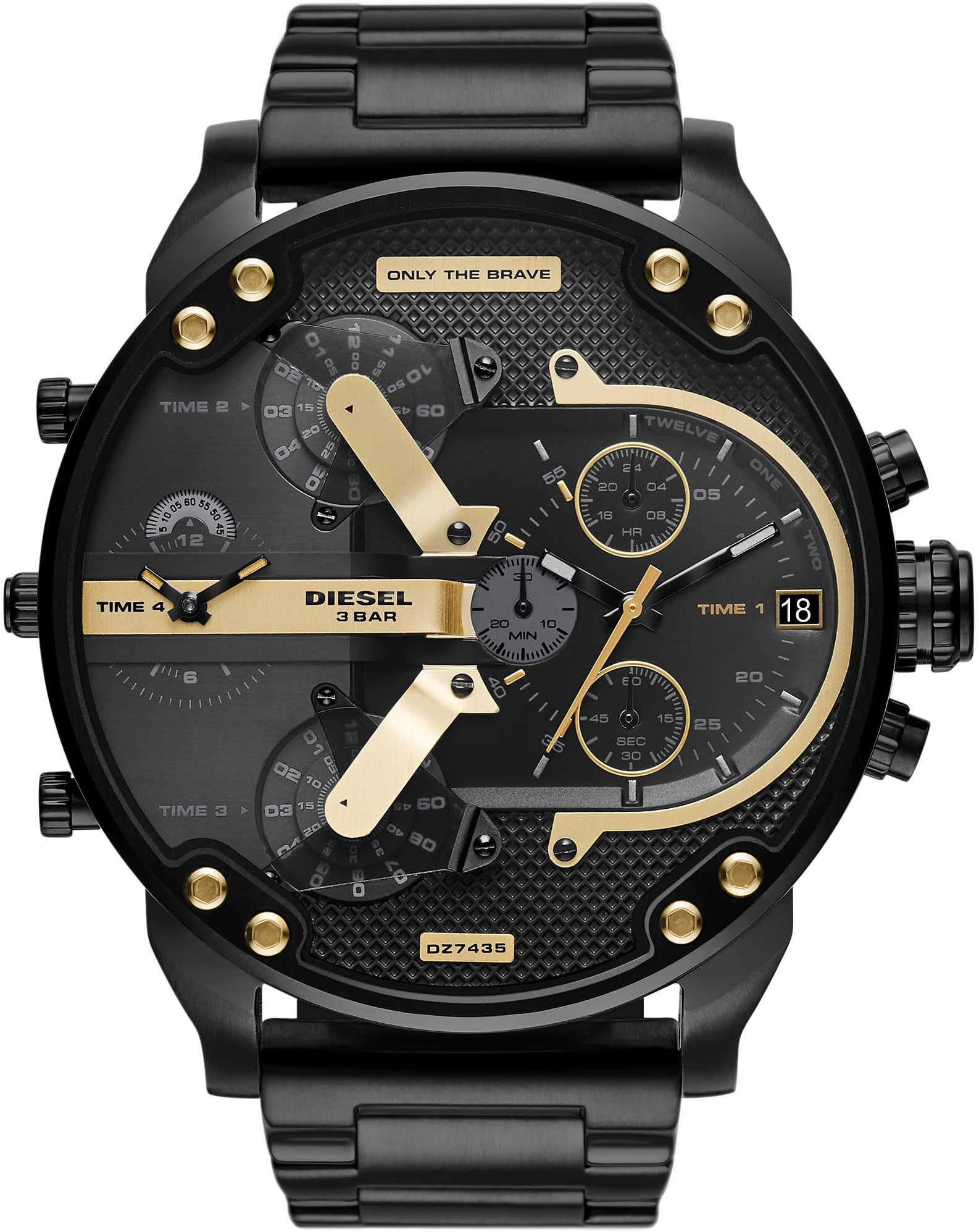 Diesel Men's Mr. Daddy Chronograph, 57 mm Case Size, Stainless Steel Watch