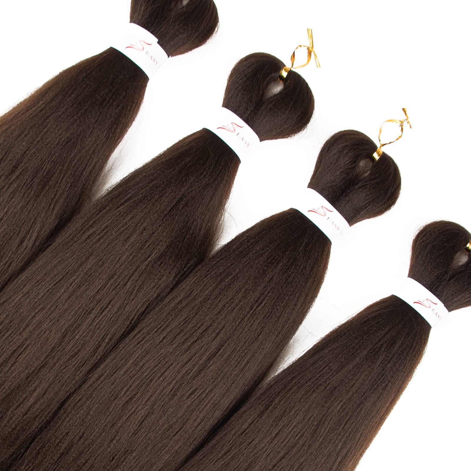 Pre-stretched Braiding Hair Professional Easy Crochet Braid Hair 26 Inch 8 Packs Hot Water Setting Soft Synthetic Braiding Hair Extension for Twist Senegalese Crochet Hair (26 inch, 4#)