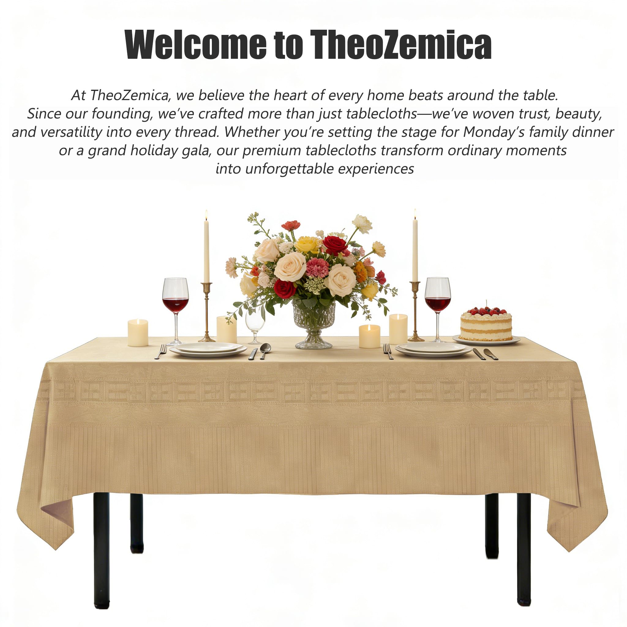 6 manteles desechables para fiestas, 137 x 274 cm, mantel rectangular de papel estraza, impermeable, 3 capas, mantel de plástico para banquetes de cumpleaños, bufés