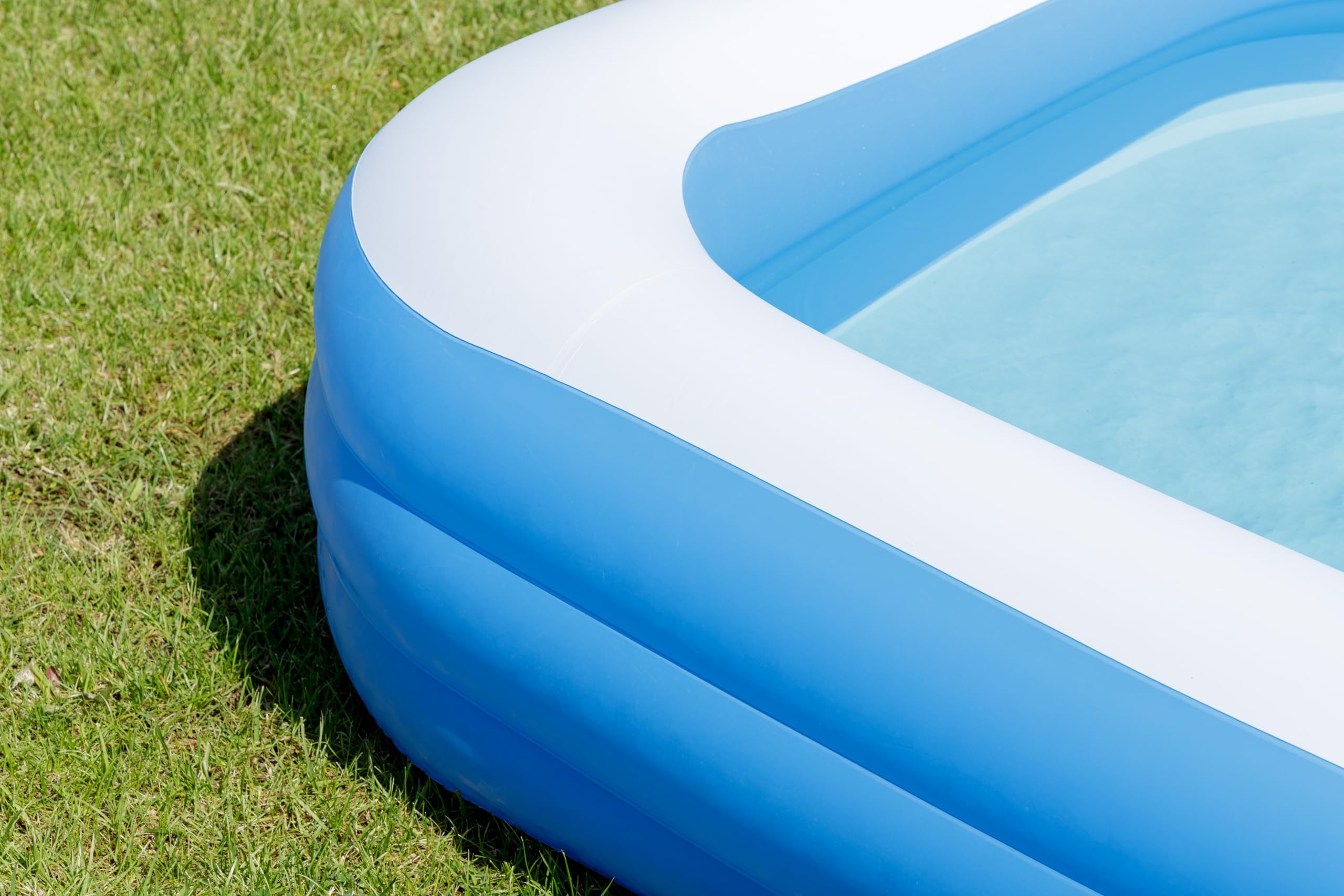 Baroni Home Piscina Hinchable sobre Suelo para Jardín, Piscina para Adultos y Niños, Piscina para Terraza, Rectangular, 260x160x60 cm