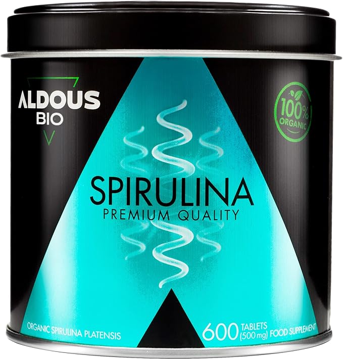 600 Organic SPIRULINA Tablets 3000mg per Daily Dose Satiating
