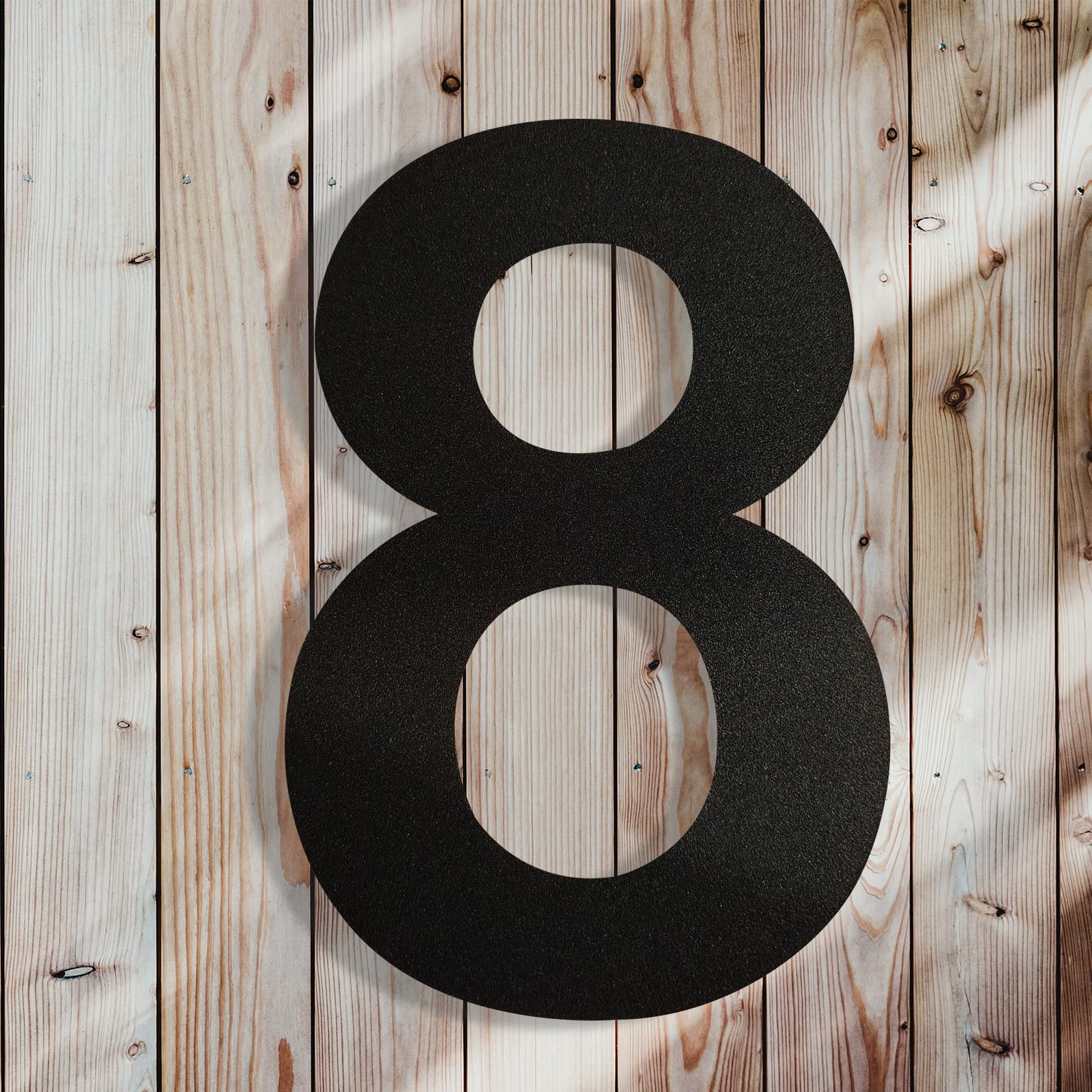 BetLightModern House Numbers-6 Inch High Stainless Steel Floating Home Address Number for Outside/Black/Number 8