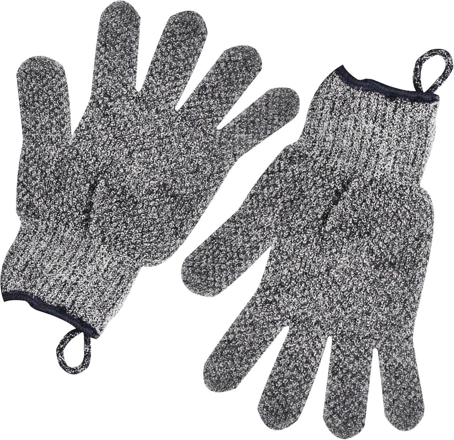 Premium Exfoliating Gloves - Carbonised Bamboo Face Exfoliator & Body Scrubber for Men & Women - Deep-Cleansing & Smoothing Shower Mitt Exfoliant - Charcoal Facial Bath Scrub for Skincare