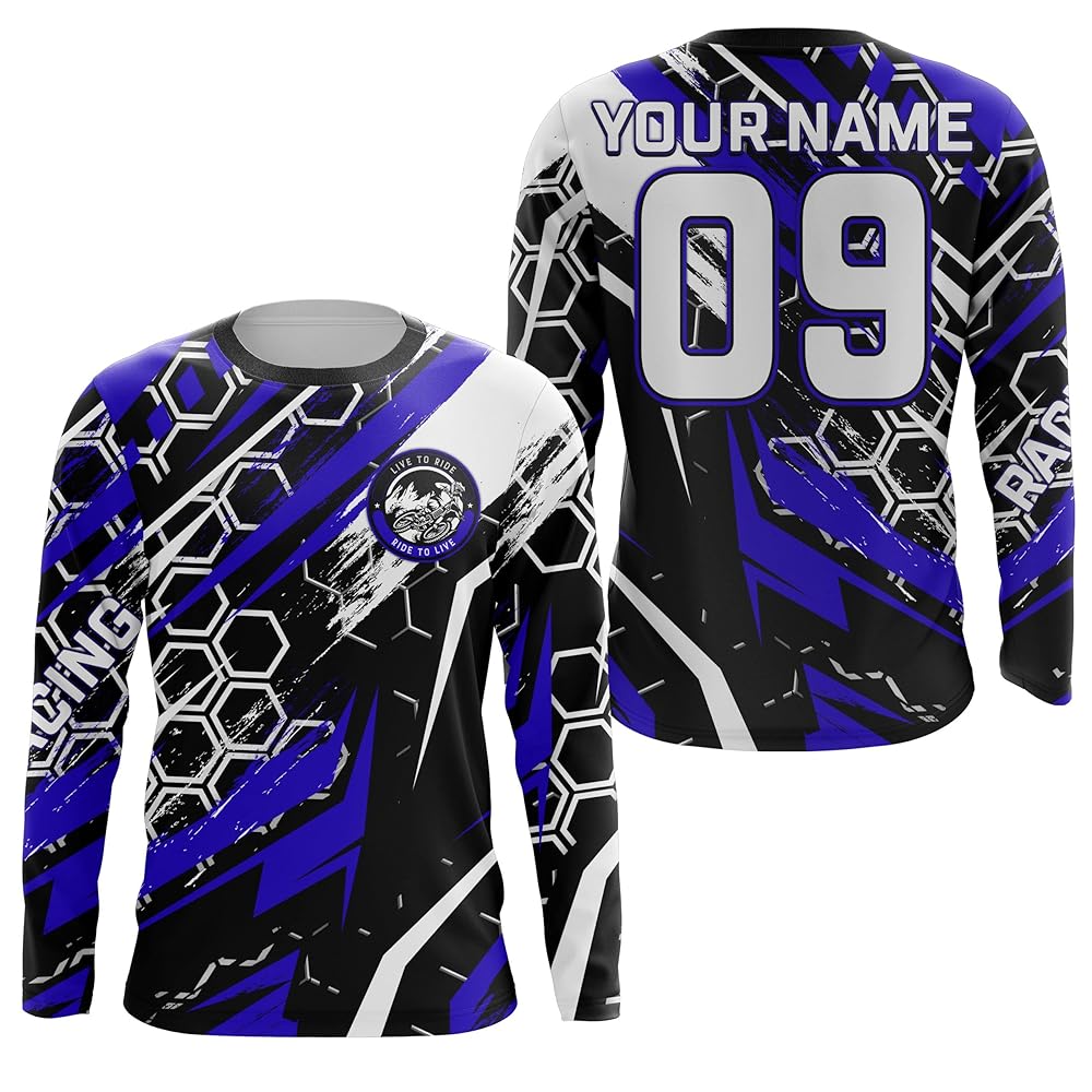 Amazon.com: Custom Number Name Motocross Racing Jersey