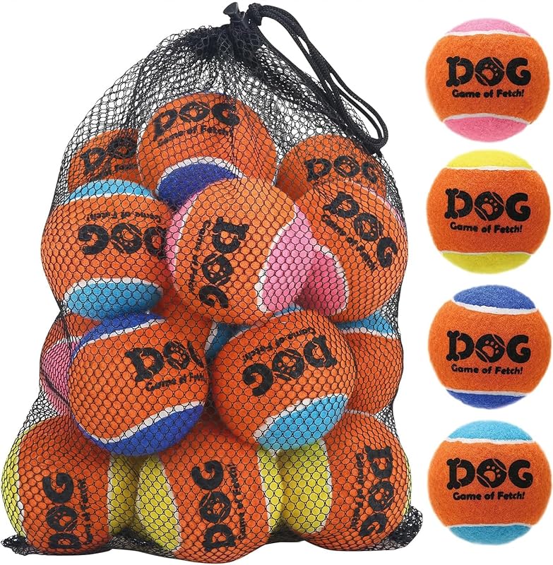 Bolas de Tênis para Cães com Apito AMA SPORT SQ102, 6,35 cm, Pacote com 16