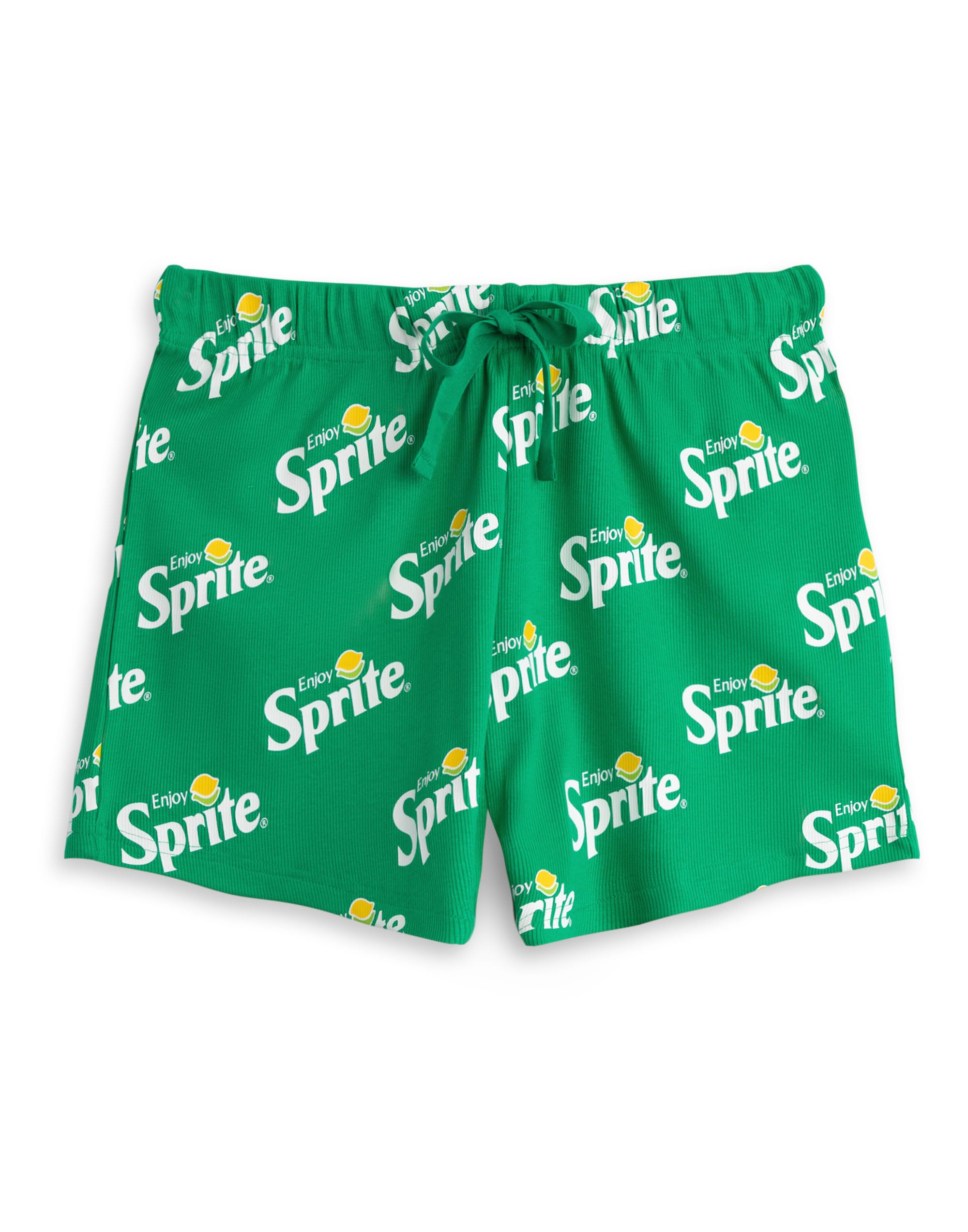 Coca-Cola Sprite Women's White & Green Pyjama Set | Sleeveless Vest and Shorts Sleepwear | Comfortable Loungewear Nightwear