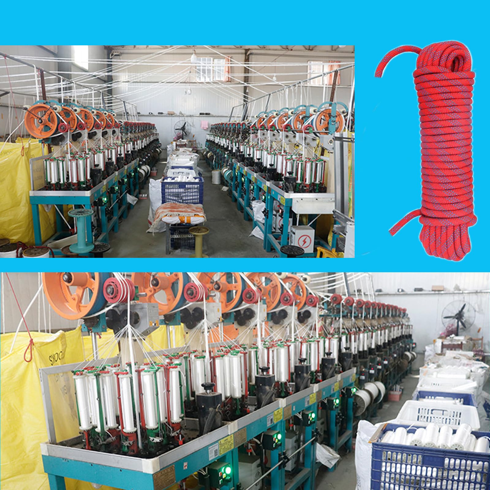 Cuerda de polipropileno, 10 mm - 30 m, color rojo, cuerda de polipropileno, para exterior, cuerda de nailon, cuerda trenzada (rojo, 10 mm - 30 m)