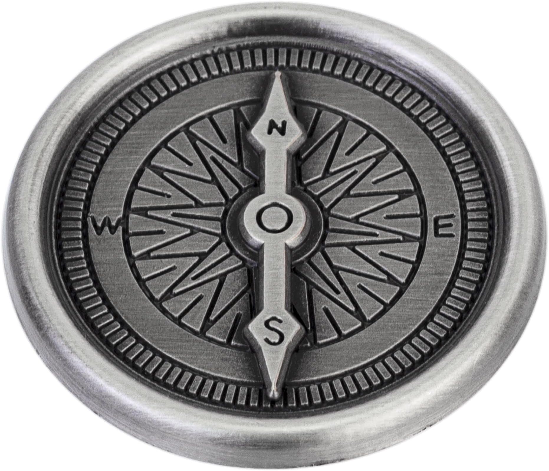 Compass travel token with 'Stay safe on your travels' message on reverse