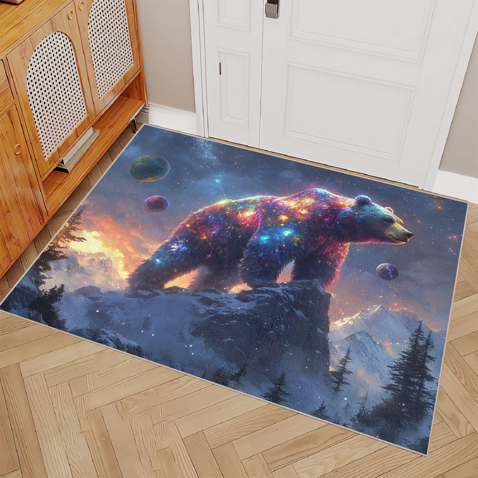 Generisch Wohnzimmer Teppich 140x200cm Tiere Weiße Produktbild-Vorschau 4