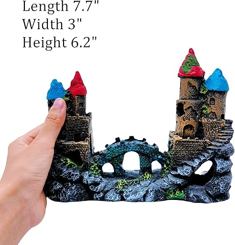 Miniatura 10 de M2cbridge Antiguas ruinas de columna romana castillo europeo decoraciones acuario pecera escondite rocas (naufragio pirato)