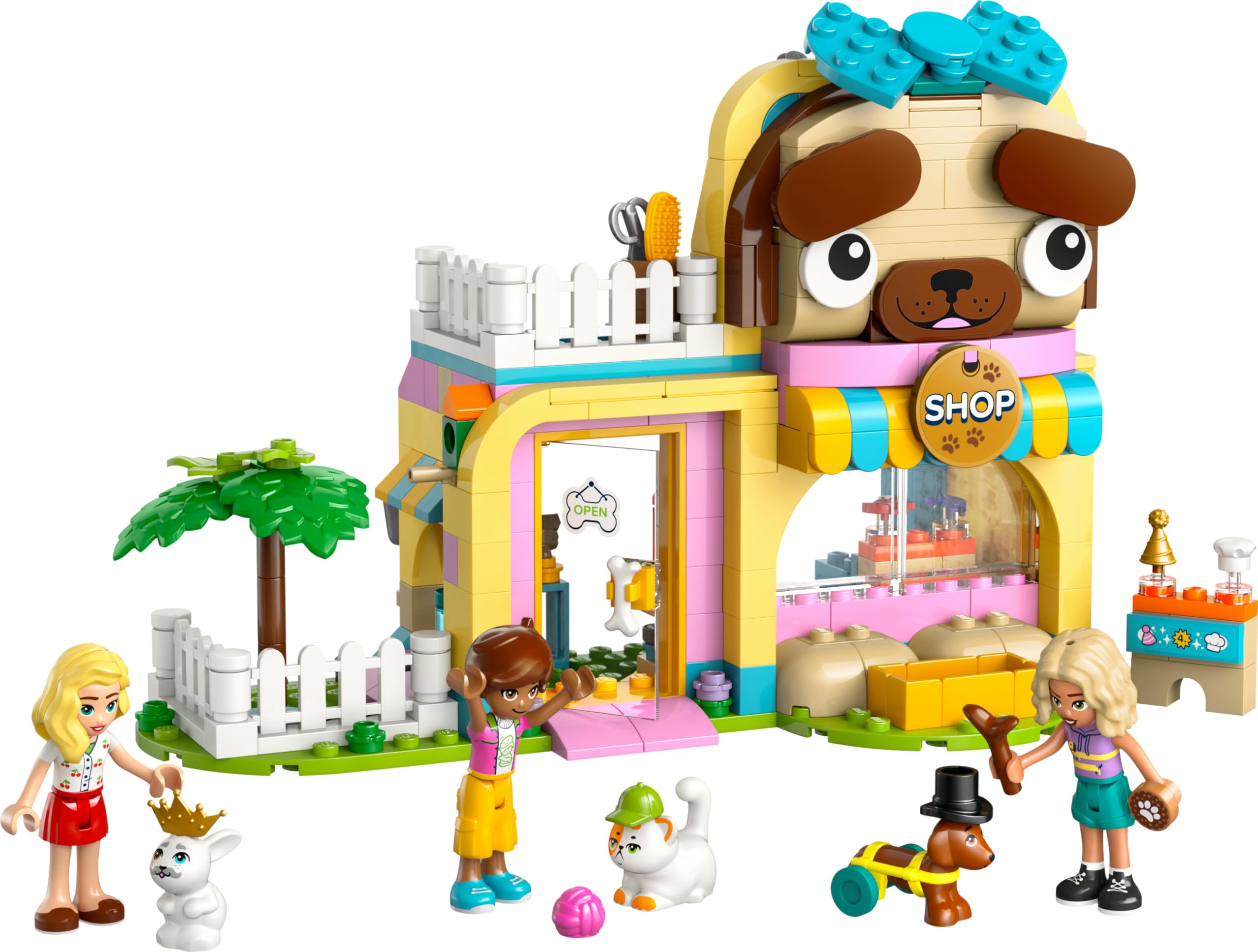 LEGO Friends Sklep z akcesoriami dla zwierząt 42650 | Akcesoria dla zwierząt, zabawa w sklep, prezent dla dziewczynki i chłopca 6+, 375 elementów