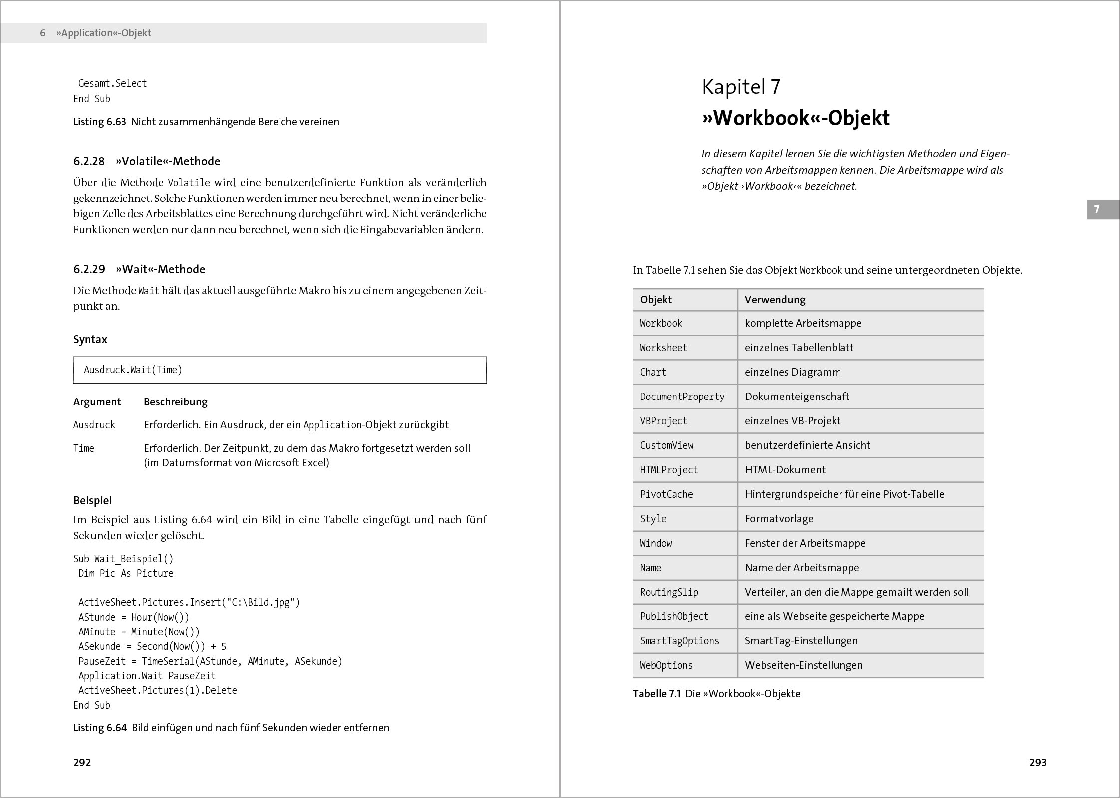 Excel-VBA-Referenz: Objekte, Eigenschaften, Methoden