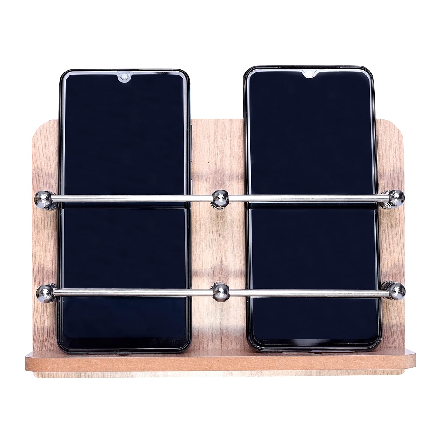 Lichee™ Wooden Double Mobile Holder Stand for Charging, TV &... Lichee™ Wooden Double Mobile Holder Stand for Charging, TV &...