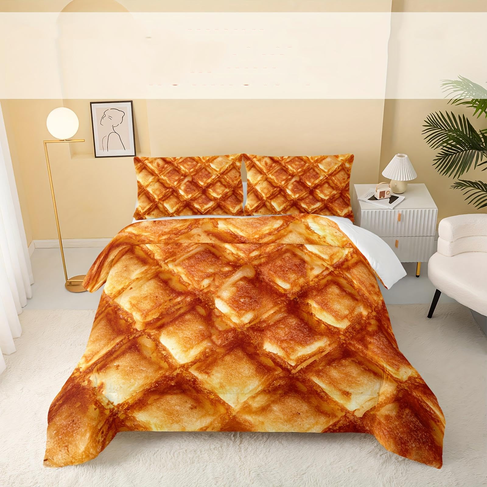 Parure de lit gaufre 3D 140x220 pour transformer la décoration de chambre d'enfant