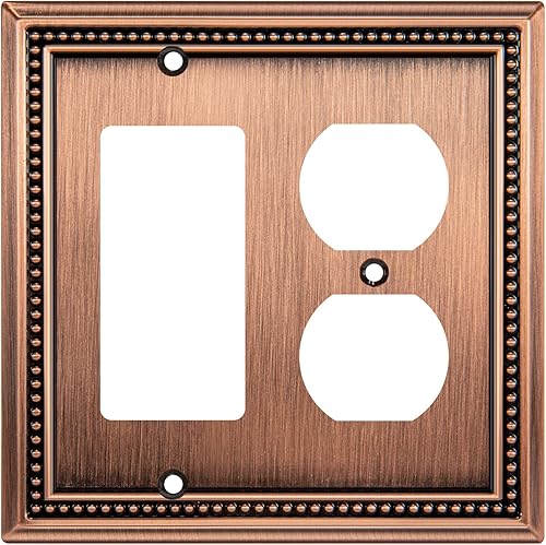 Vista 159 de Henne Bery Sunken Pearls - placa decorativa de pared para interruptor (Palanca simple, 2 unidades, níquel satinado)