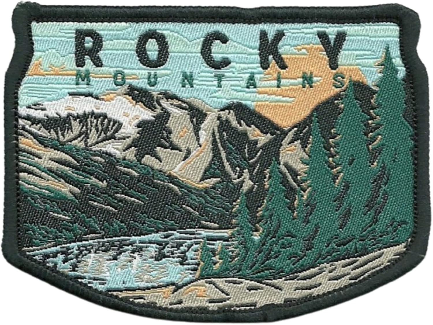 Rocky Mountains Patch – Colorado Travel Patch CO Souvenir Embellishment or Applique 3 Iron On Mountains Trees National Park