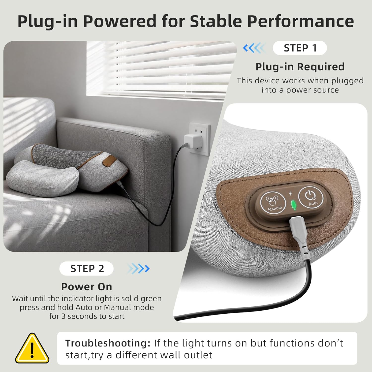 3-in-1 Neck Massager Pillow with Heat, Massage & Stretcher, Traction Massager for Neck Hump, Shoulder & Muscle Relaxation, Pain Relief & Cervical Support, Ideal Gift for Women & Men