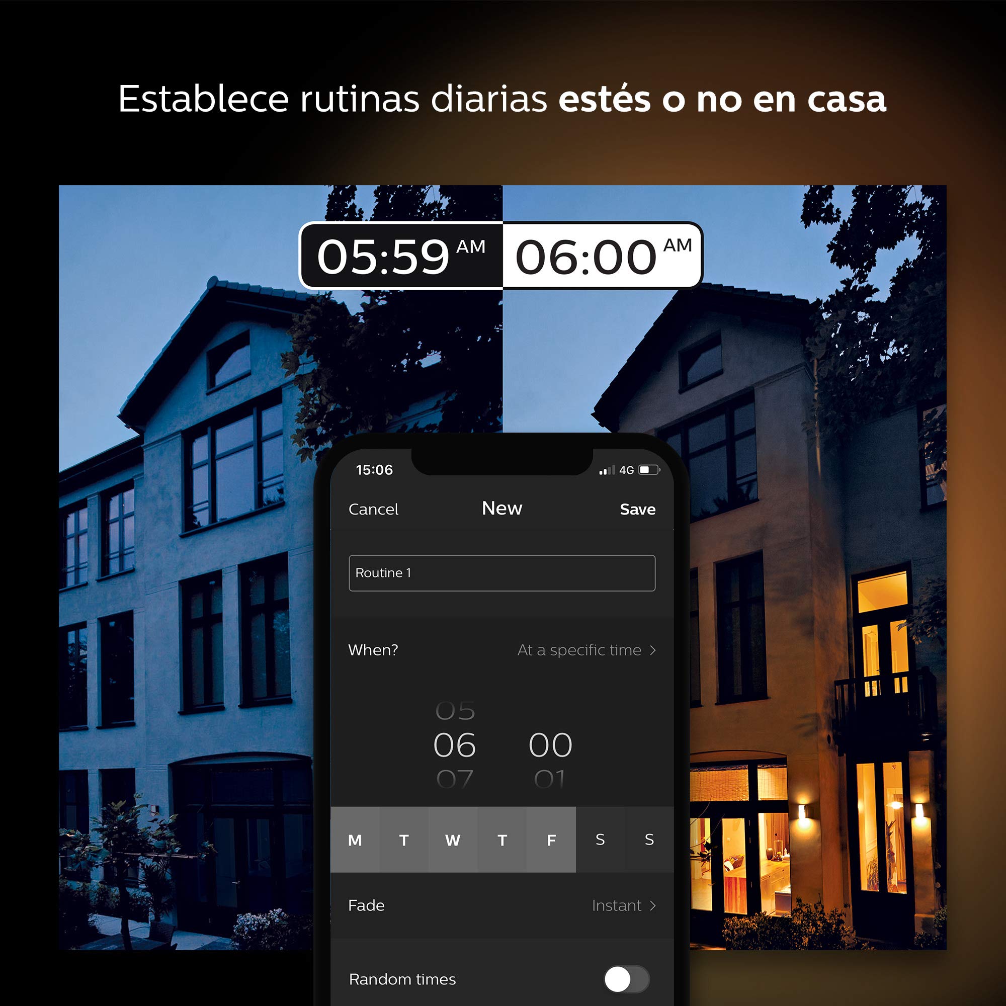 Philips Hue Pack 2 Bombillas Inteligentes LED E14, Luz Blanca, Compatible con Alexa y Google Home, 6.5 W, White and Color Ambiance